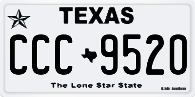 TX license plate CCC9520