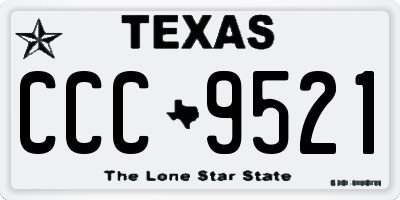 TX license plate CCC9521