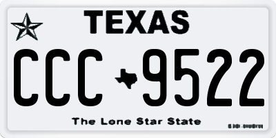 TX license plate CCC9522