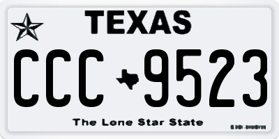 TX license plate CCC9523