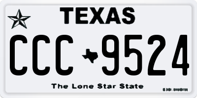 TX license plate CCC9524