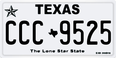 TX license plate CCC9525