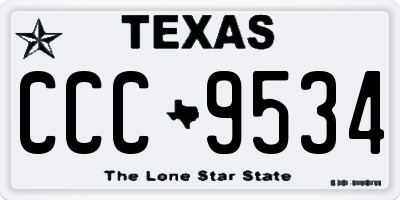 TX license plate CCC9534