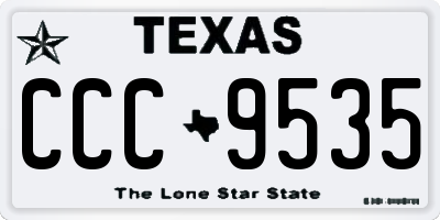 TX license plate CCC9535
