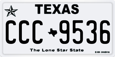 TX license plate CCC9536
