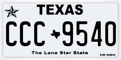 TX license plate CCC9540