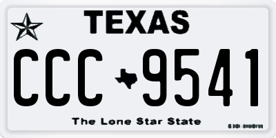 TX license plate CCC9541