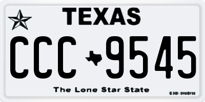 TX license plate CCC9545
