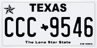 TX license plate CCC9546