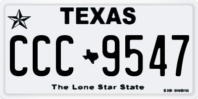 TX license plate CCC9547