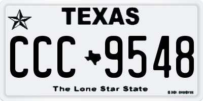 TX license plate CCC9548