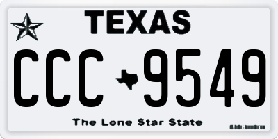 TX license plate CCC9549