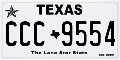 TX license plate CCC9554