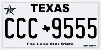 TX license plate CCC9555