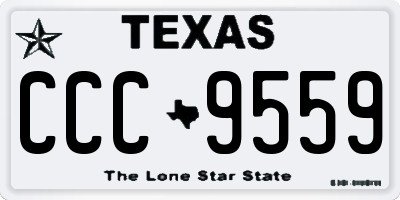 TX license plate CCC9559
