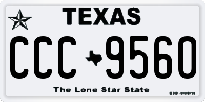 TX license plate CCC9560
