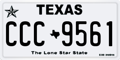 TX license plate CCC9561