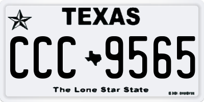TX license plate CCC9565