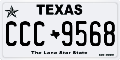 TX license plate CCC9568