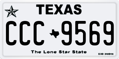 TX license plate CCC9569
