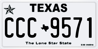 TX license plate CCC9571