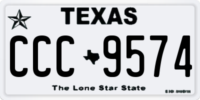 TX license plate CCC9574