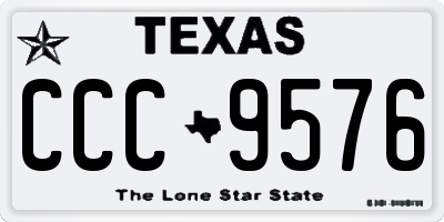 TX license plate CCC9576