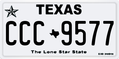 TX license plate CCC9577