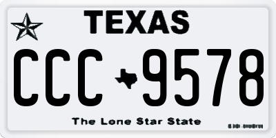 TX license plate CCC9578