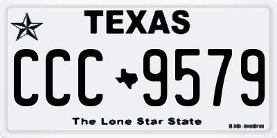 TX license plate CCC9579