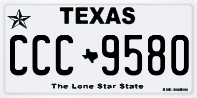 TX license plate CCC9580