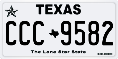 TX license plate CCC9582