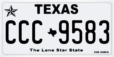 TX license plate CCC9583