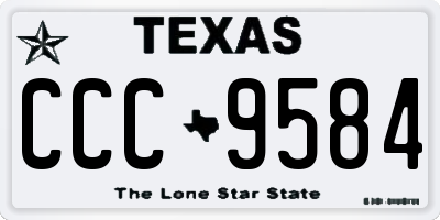 TX license plate CCC9584