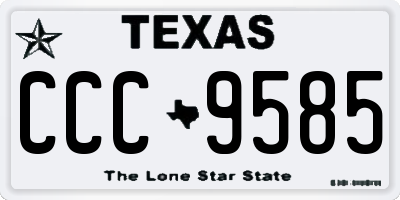 TX license plate CCC9585