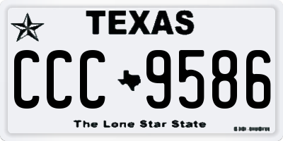 TX license plate CCC9586