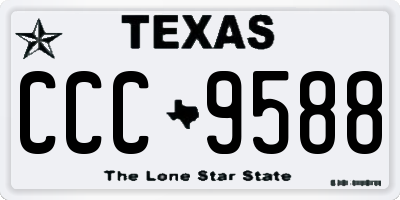 TX license plate CCC9588