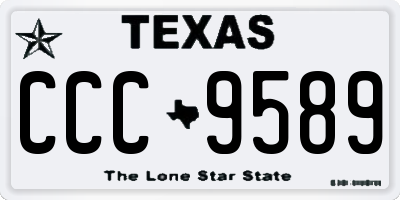TX license plate CCC9589