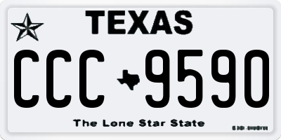 TX license plate CCC9590