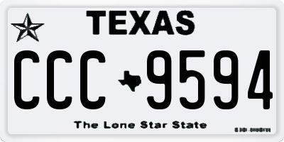 TX license plate CCC9594