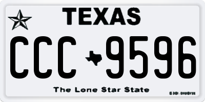 TX license plate CCC9596