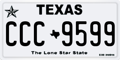 TX license plate CCC9599