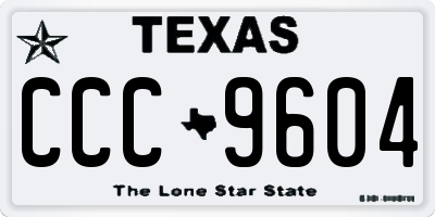 TX license plate CCC9604