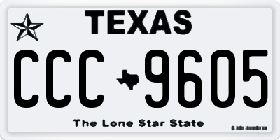 TX license plate CCC9605