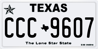 TX license plate CCC9607