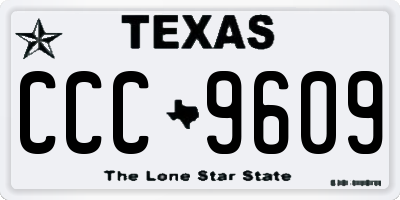 TX license plate CCC9609