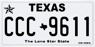 TX license plate CCC9611
