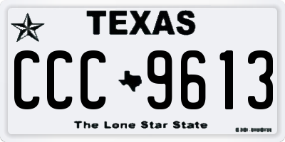 TX license plate CCC9613