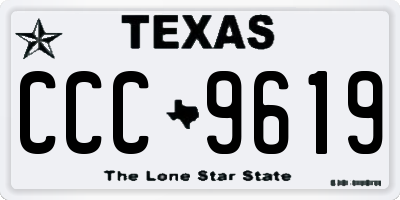 TX license plate CCC9619