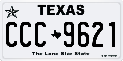 TX license plate CCC9621